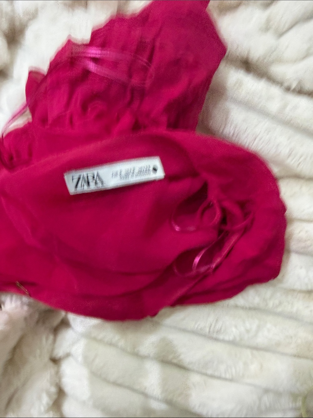 Zara Hot Pink Ruffled Mini Dress - Picture 6 of 6